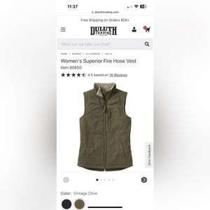 Duluth trading Co. Firehose work vest - size large - women’s